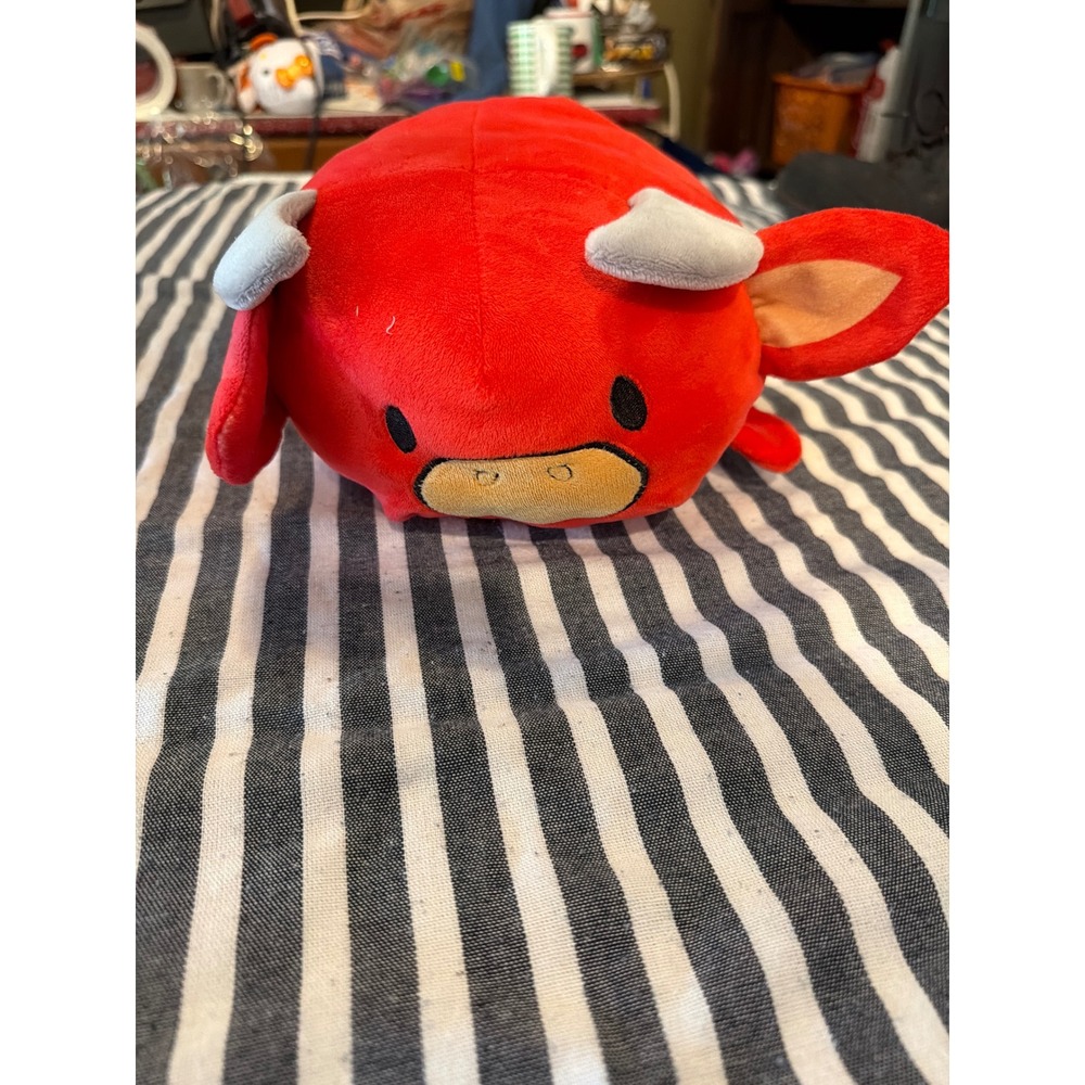 Bun Bun! Red Bull Plush Stuffed Animal Stackable Toy The Bridge Direct 8 Inch